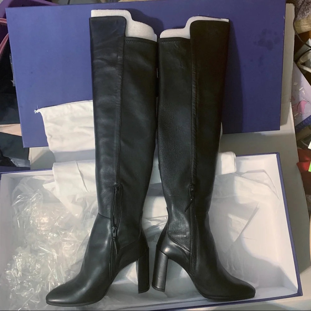 NWT Stuart Weitzman Allhyped Stretch Leather Boots